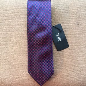 Hugo Boss Deep Navy Print Tie